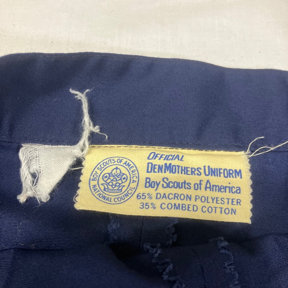 Vintage Boy Scouts America Den Mothers Uniform Skirt Navy Blue A-Line 27" Waist - Picture 3 of 6